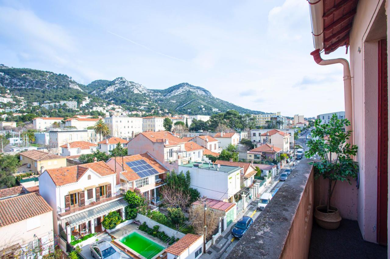 #4 Toulon Centre, Balcon, Vue Sur Corniche, Lumineux, Au Calme, Stationnement Facile & Gratuit Appartement Buitenkant foto