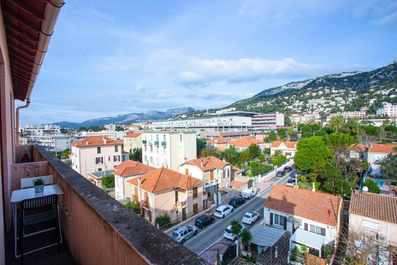 #4 Toulon Centre, Balcon, Vue Sur Corniche, Lumineux, Au Calme, Stationnement Facile & Gratuit Appartement Buitenkant foto